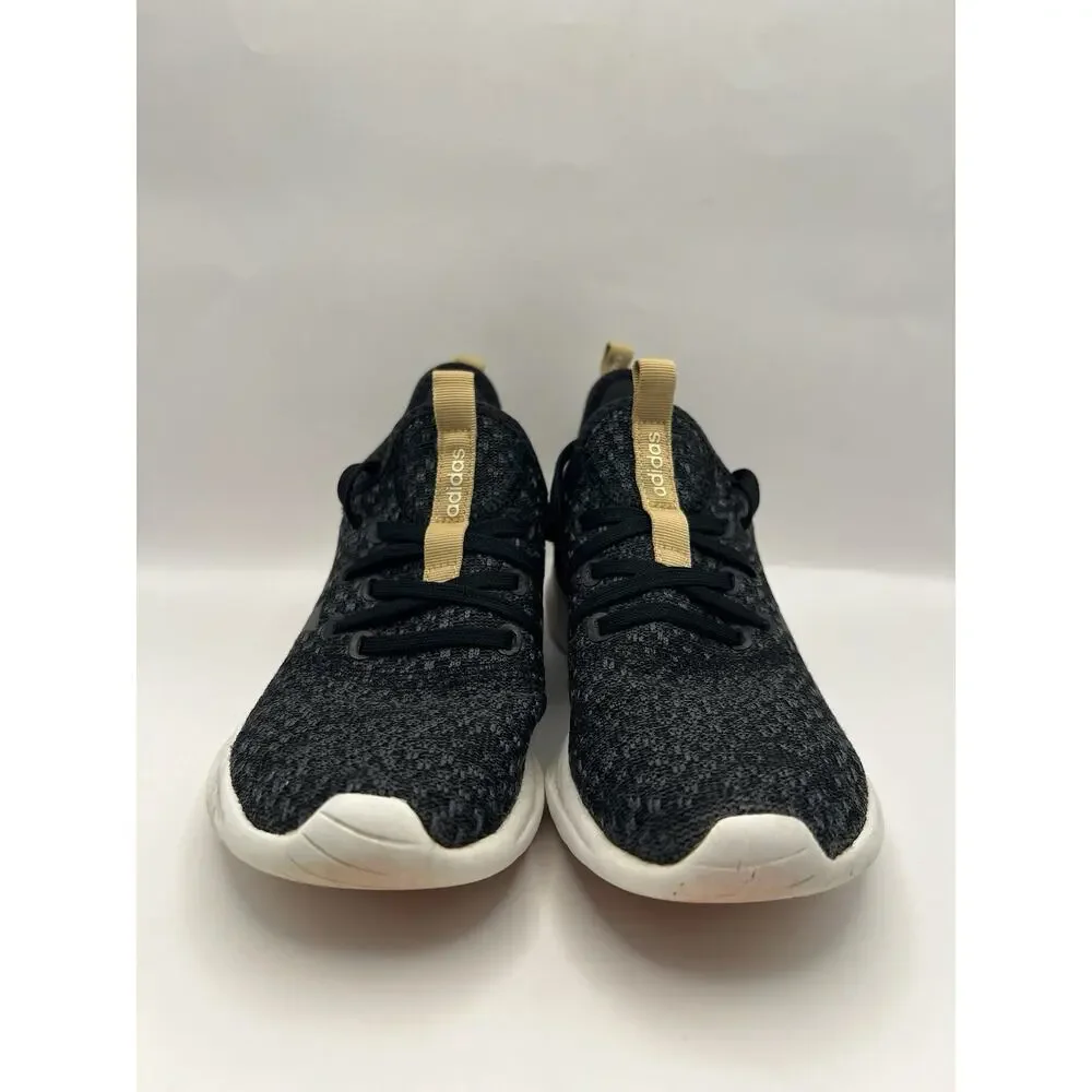 Adidas Cloudfoam Pure Black Running Shoes Women Size 7